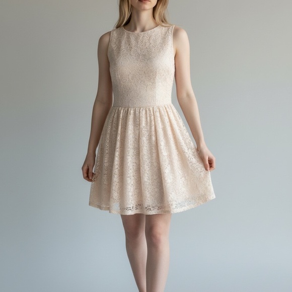 BB Dakota Cream Lace Mini Dress - Picture 2 of 2